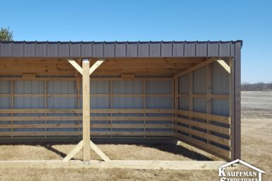 nice gray loafing shed