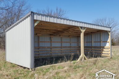 white loafing shed