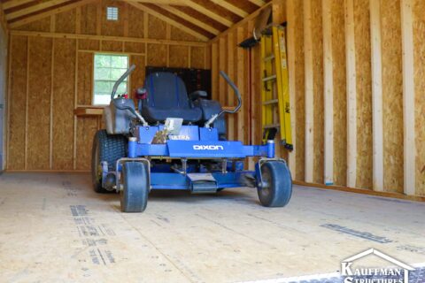 lawn equipment storage shed in pella