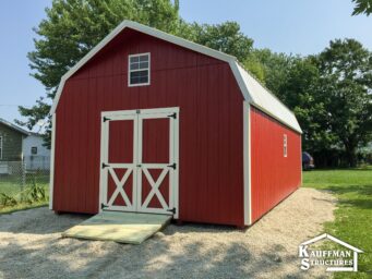 high barn shed with ramp in iowa