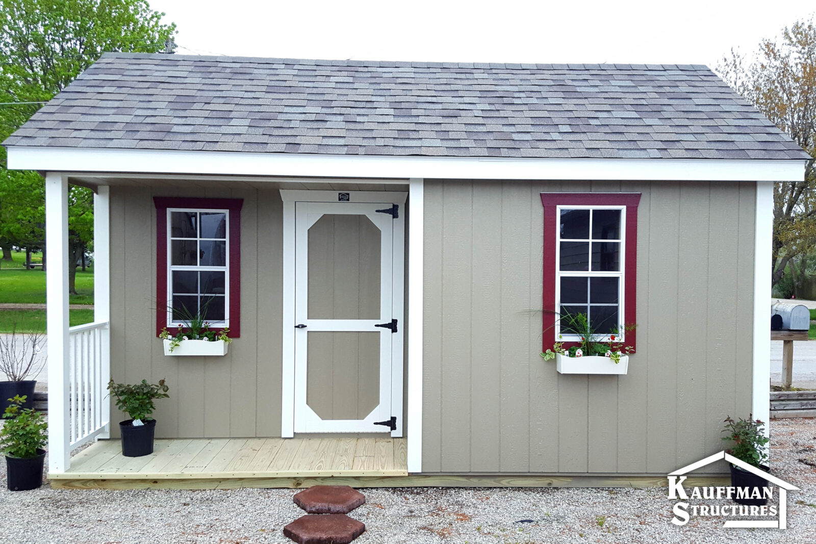 10x12 gable shed with porch