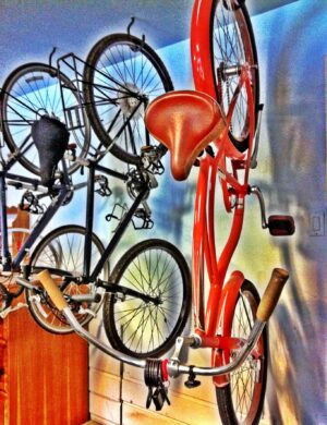 creative ceiling bike storage