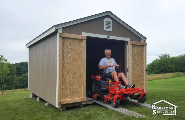 10x20 shed man mower