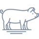 Outline Icon of a Pig – Loafing Shed Graphic