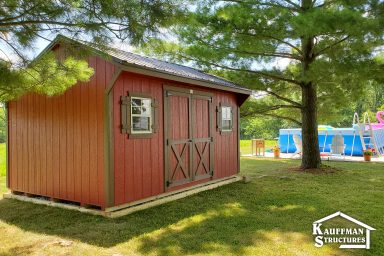 storage shed for lawn equipment storage