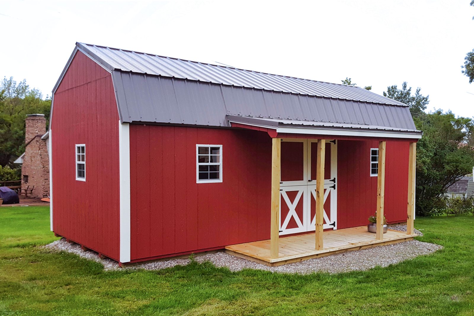 highbarn farm shed with side porch